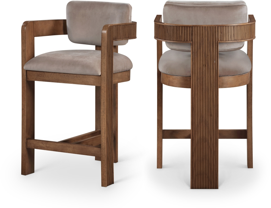 Sasha Taupe Counter Stool