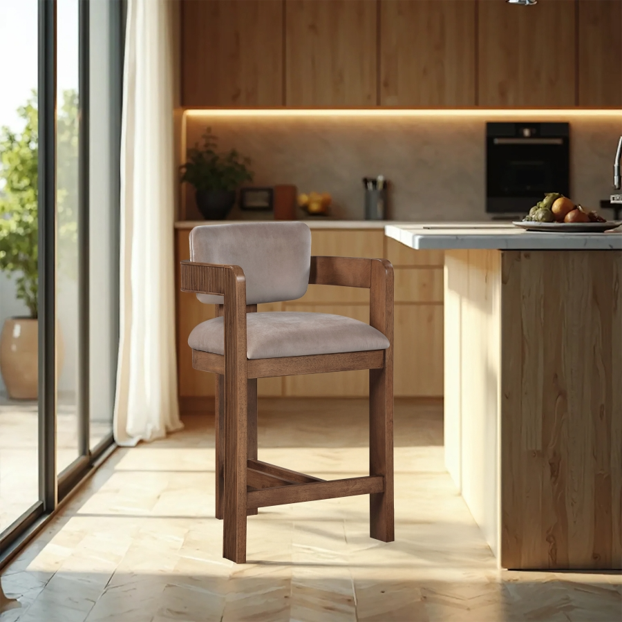 Sasha Taupe Counter Stool