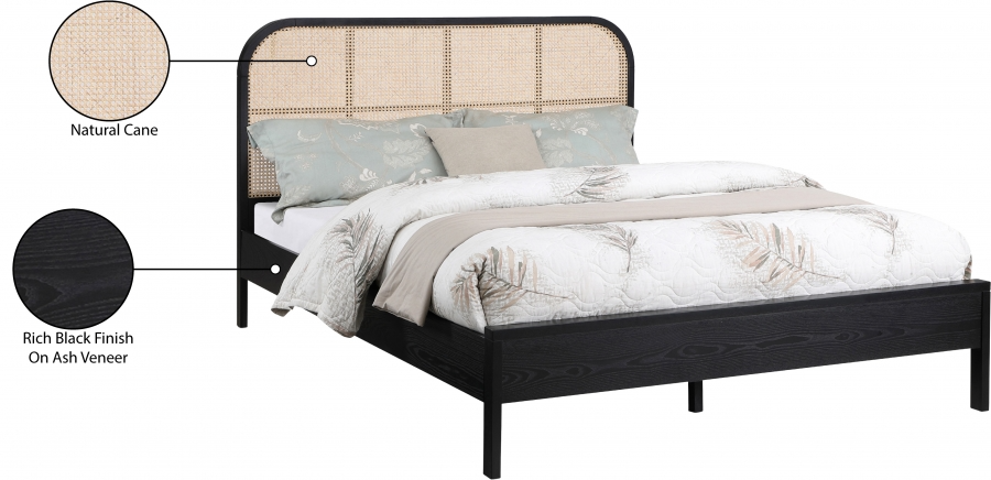 Siella Black Queen Bed