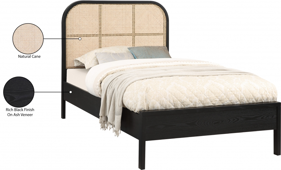 Siella Black Twin Bed