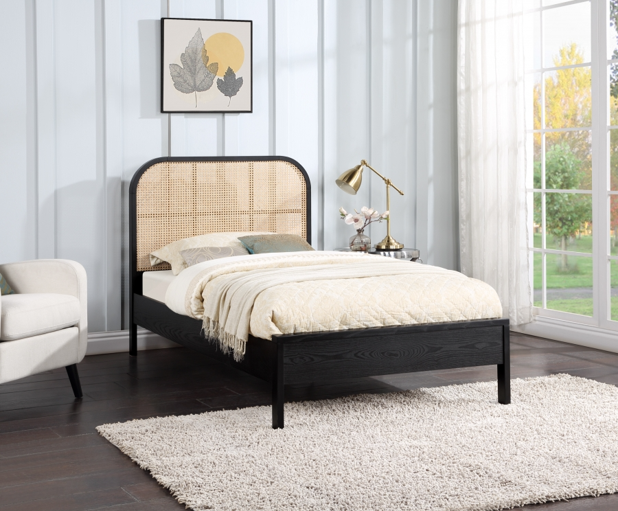 Siella Black Twin Bed