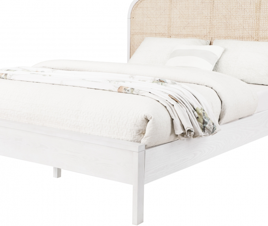 Siella White King Bed