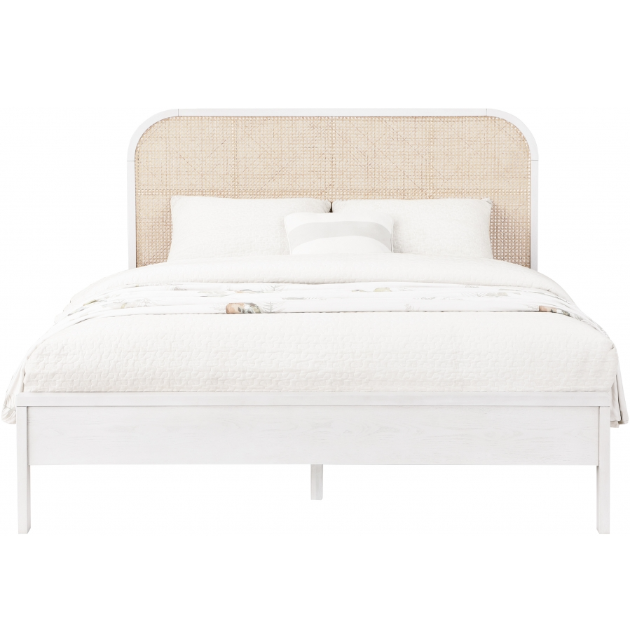Siella White King Bed