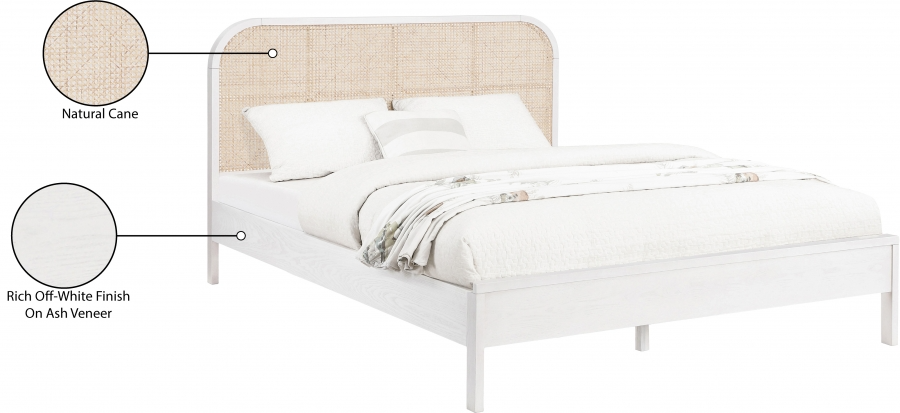 Siella White Queen Bed