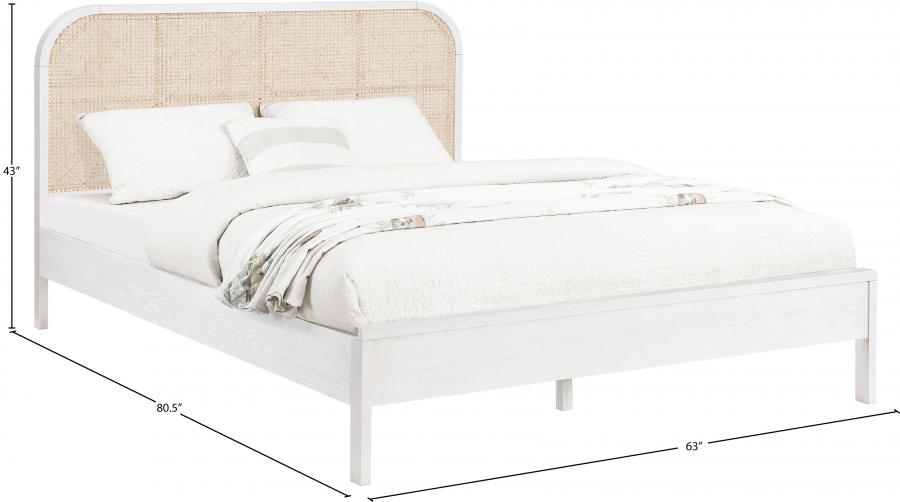 Siella White Queen Bed