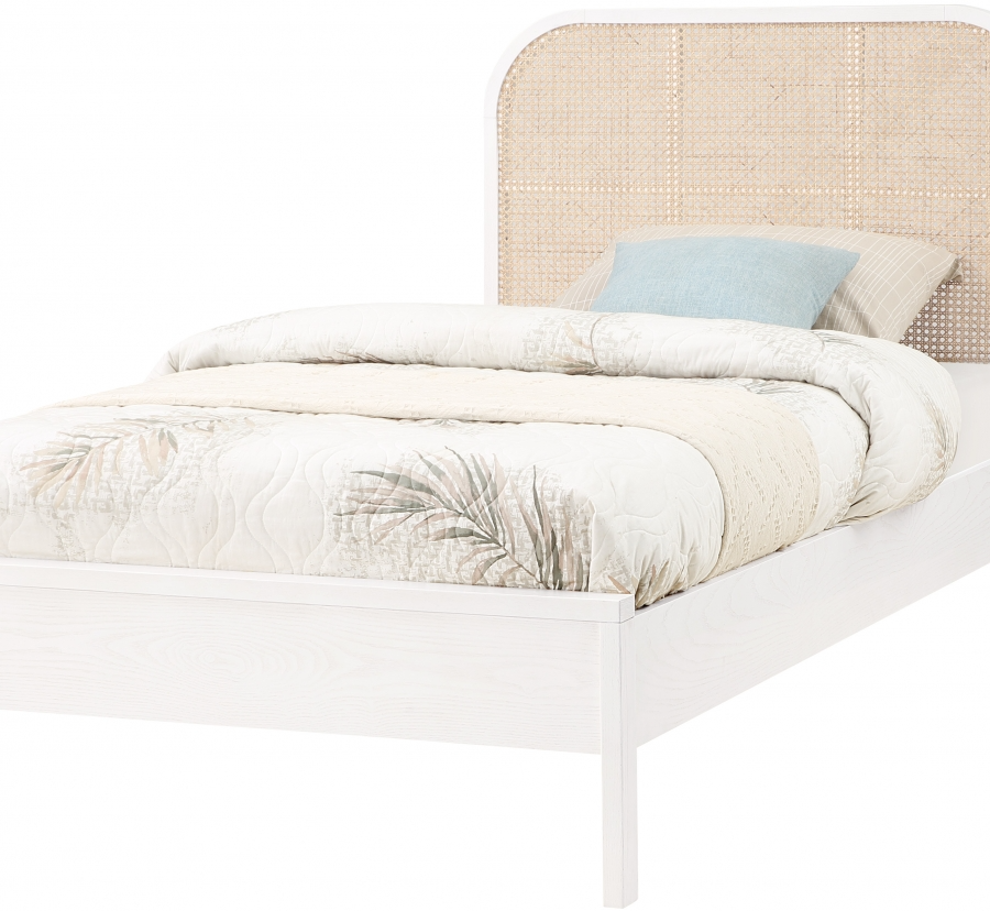 Siella White Twin Bed