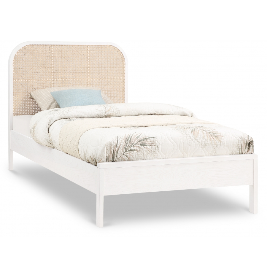Siella White Twin Bed