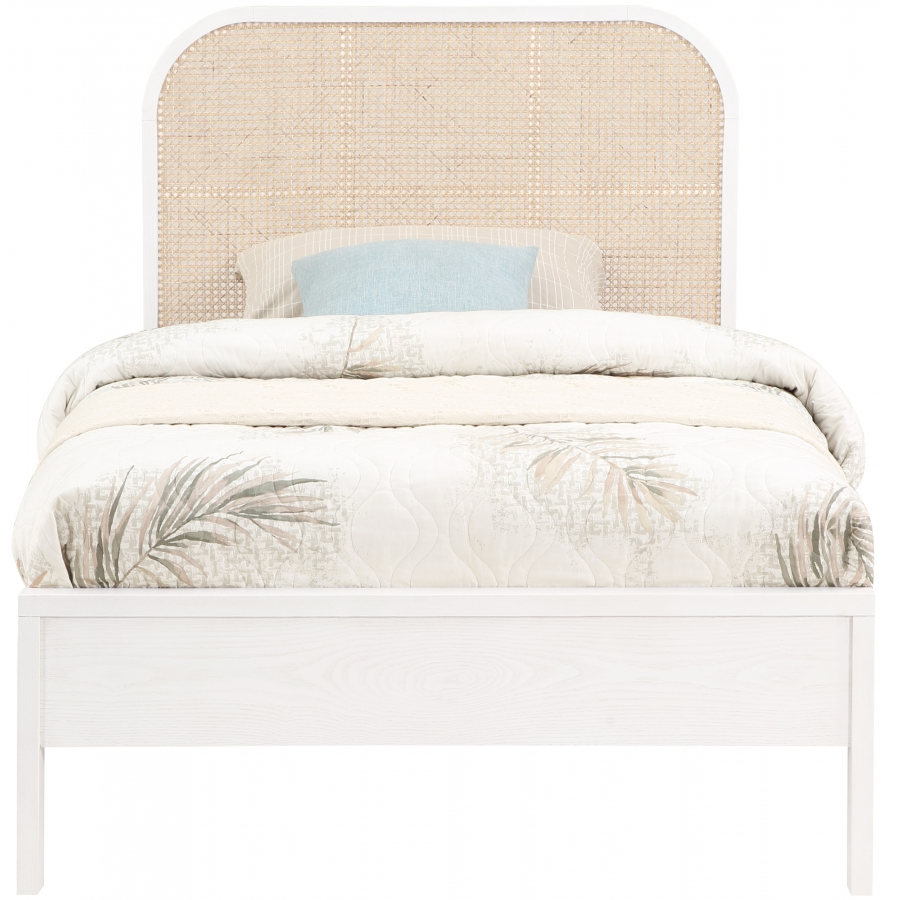 Siella White Twin Bed