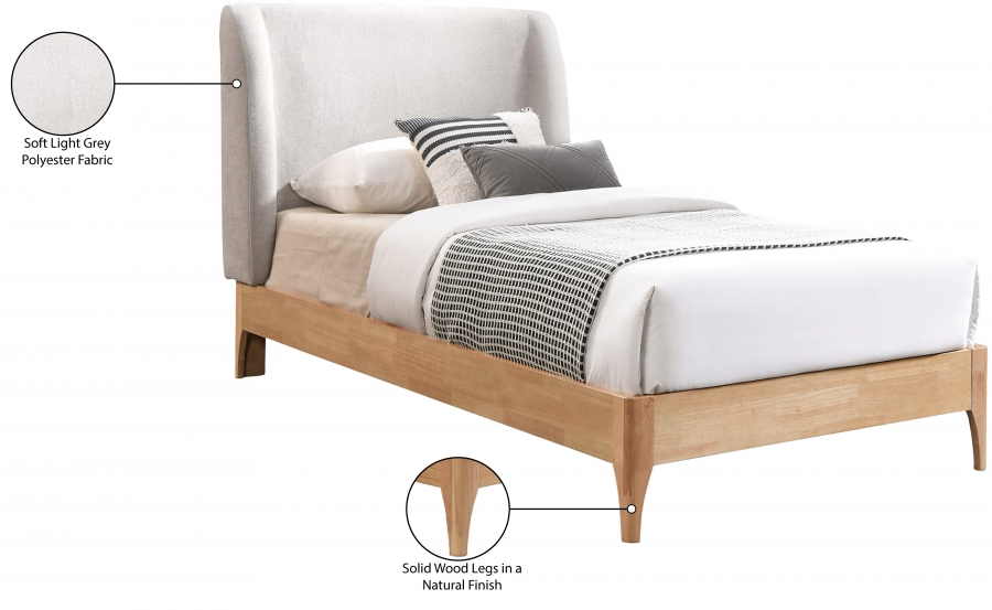 Venice Grey Twin Bed