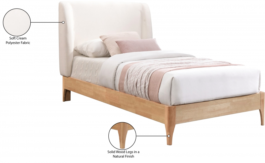 Venice Cream Twin Bed