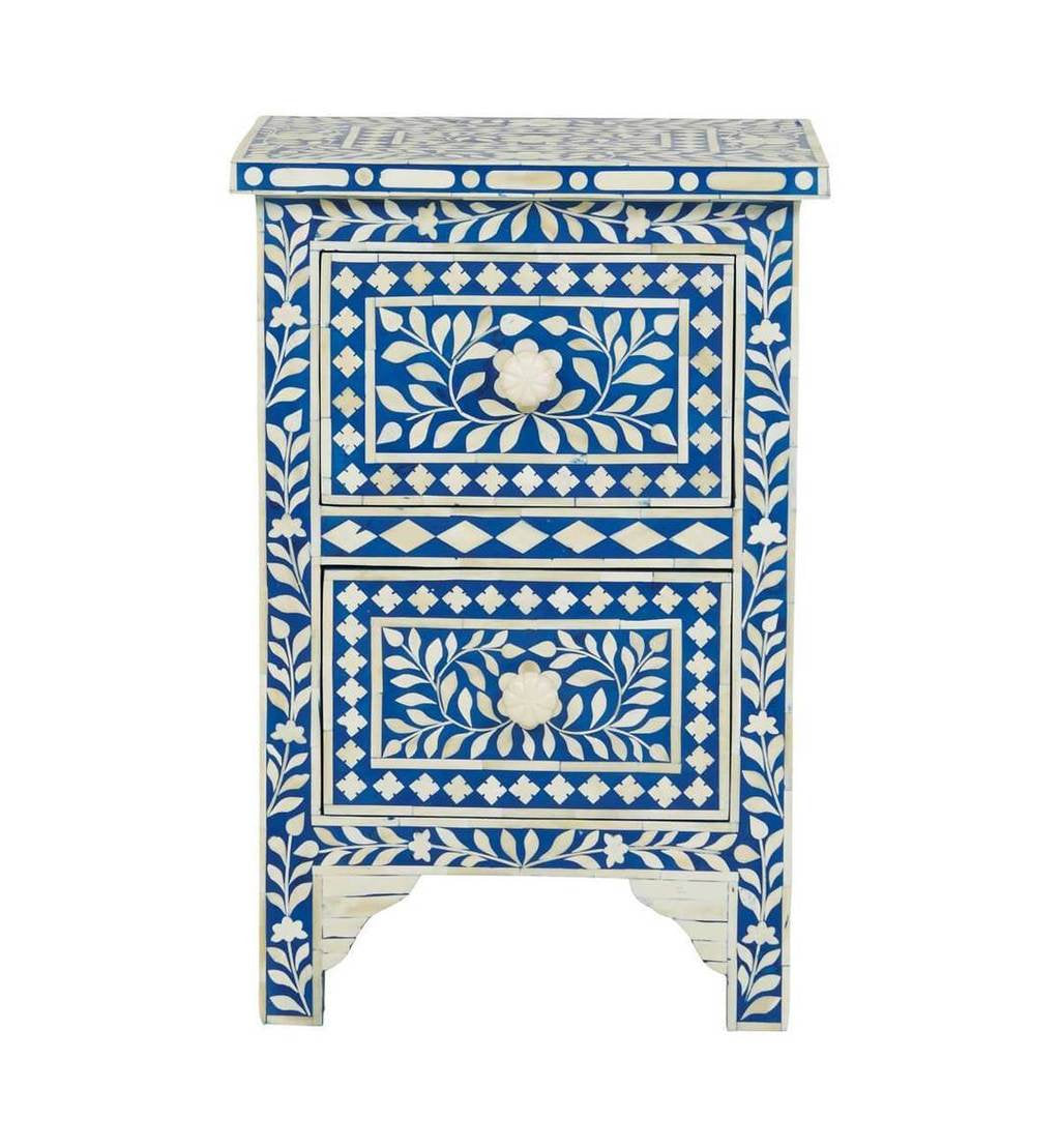 Mini Bone Inlay Bedside Table (Wholesale Only)
