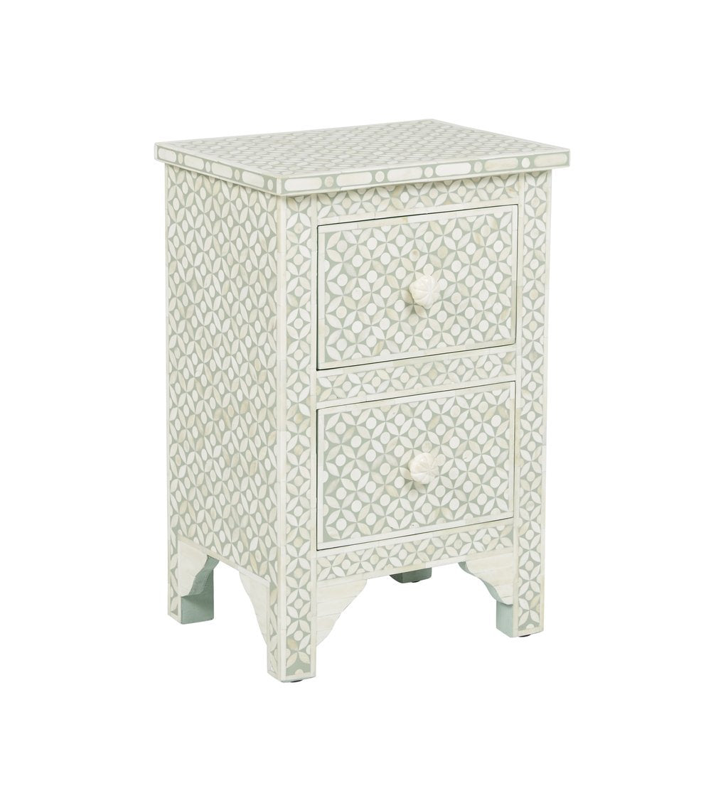 Mini Bone Inlay Bedside Table (Wholesale Only)