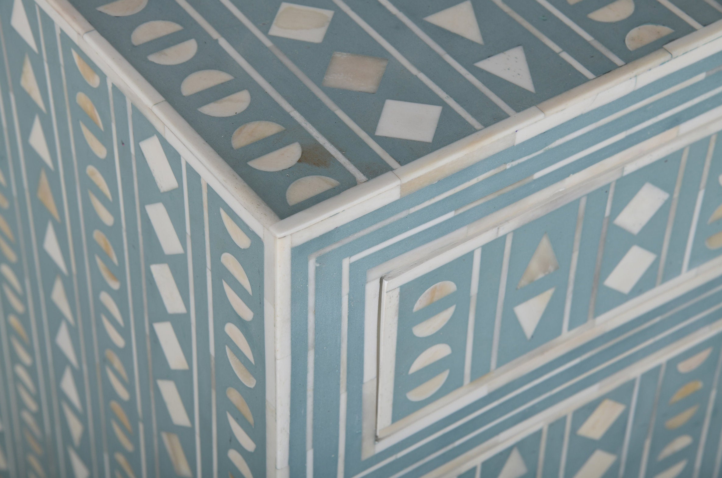 Tribal Bone Inlay Bedside Table (Wholesale Only)