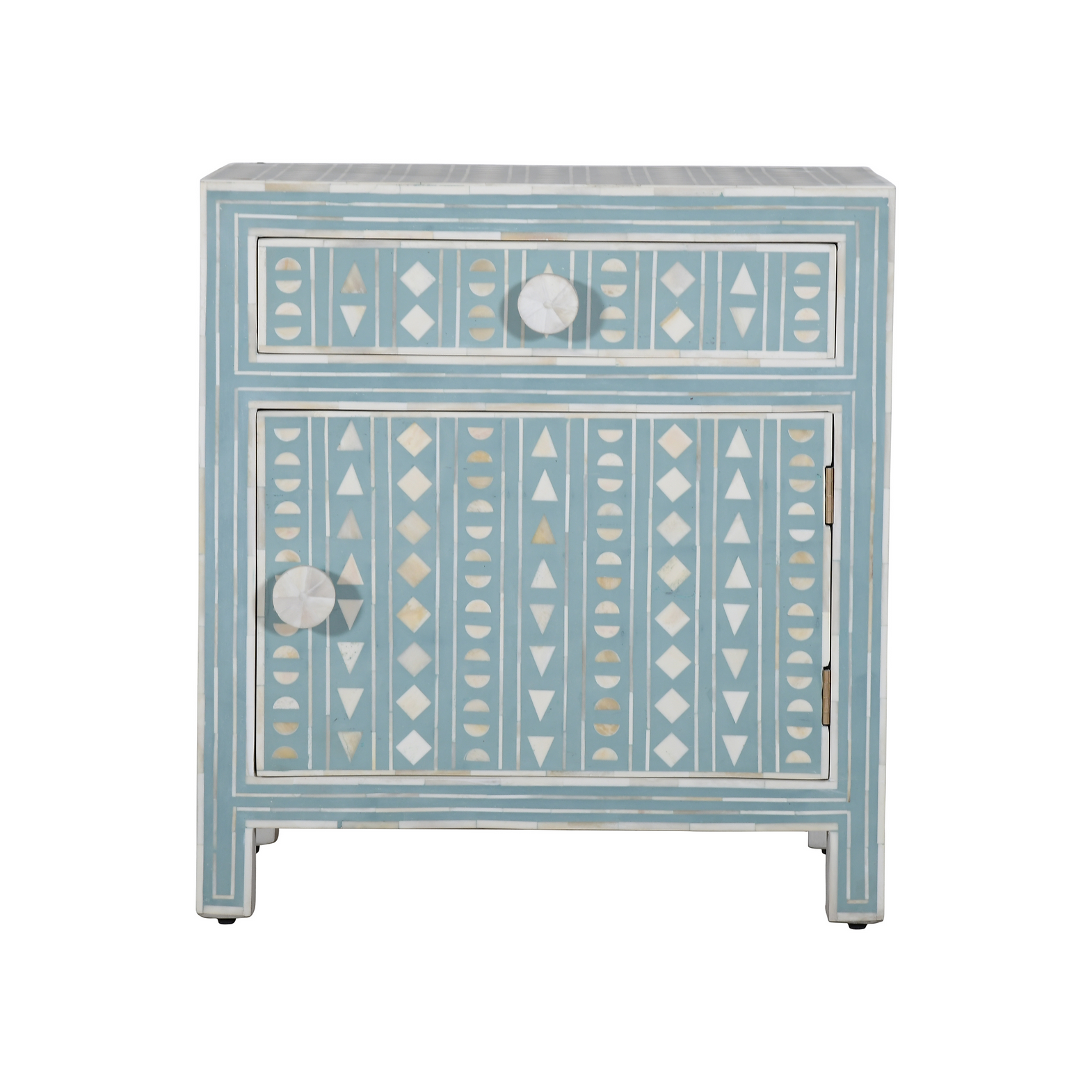 Tribal Bone Inlay Bedside Table (Wholesale Only)