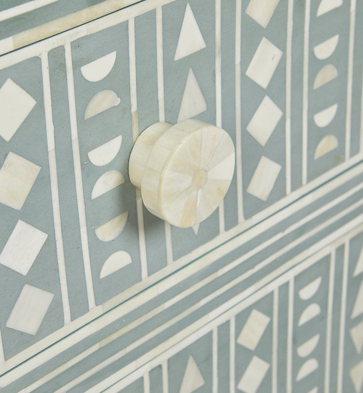 Tribal Bone Inlay Commode (Wholesale Only)