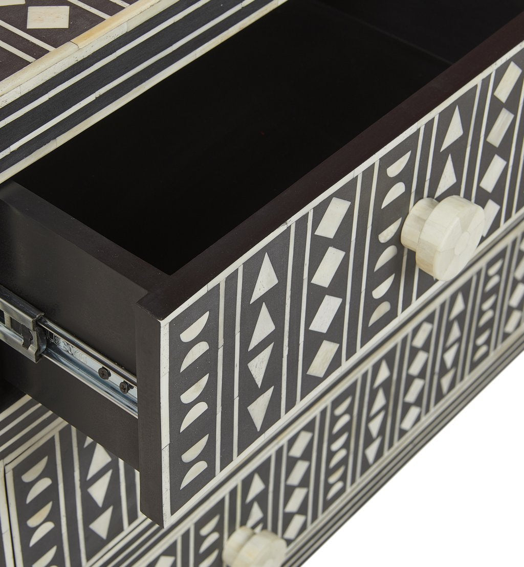 Tribal Bone Inlay Commode (Wholesale Only)