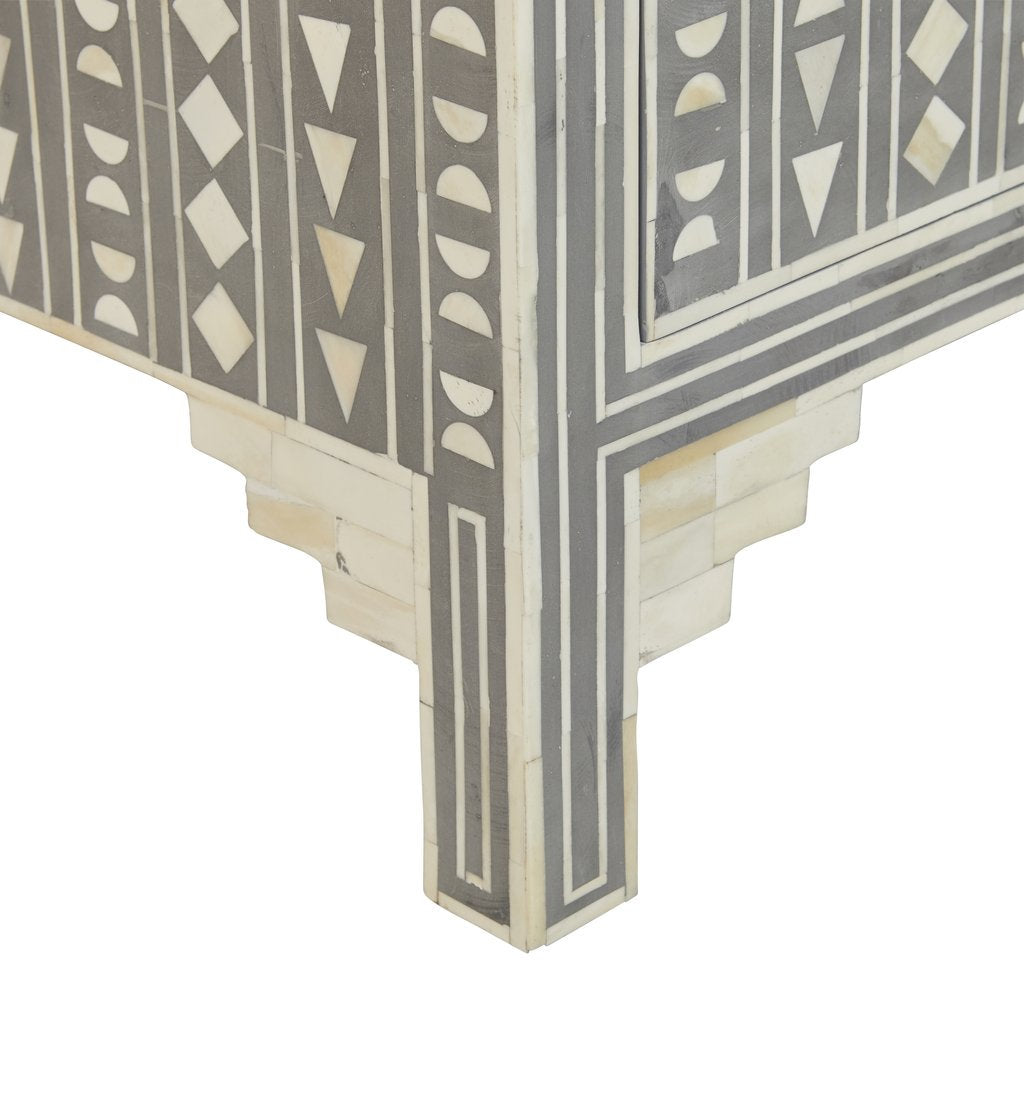 Tribal Bone Inlay Commode (Wholesale Only)